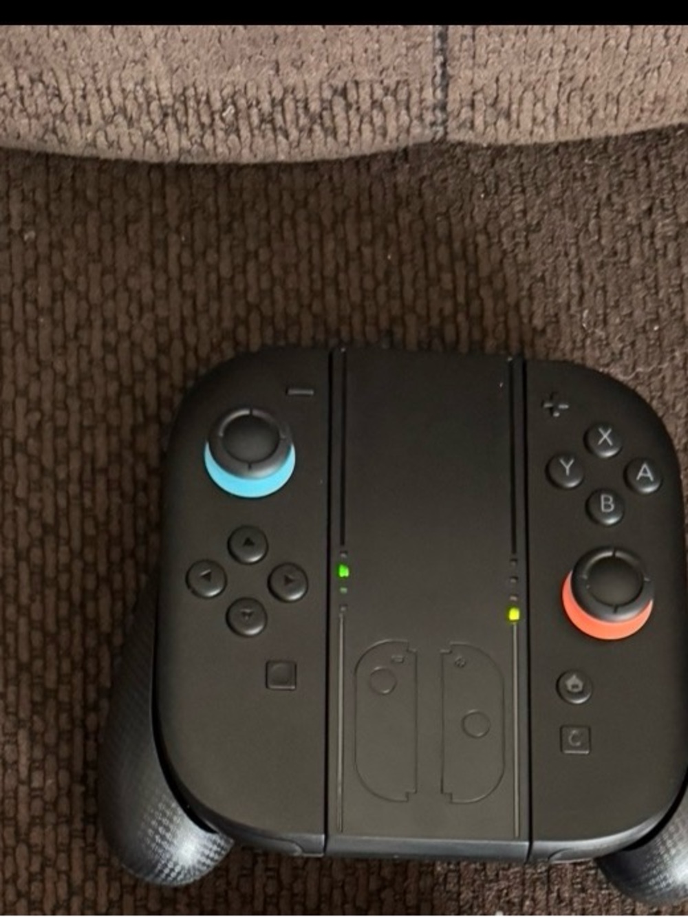 NS2 joy-cons Blue&Orange with generic NS2 game grip comes in different colors